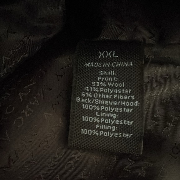 Marc Anthony Men’s Quilted Puffer Jacket Wool Herringbone Black XXL Hooded - Picture 16 of 16